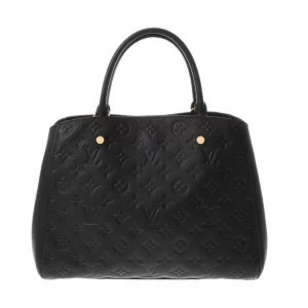 Louis Vuitton Monogram Empreinte Montaigne Noir Black Leather Handbag